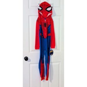 Marvel Spider-Man Hooded Costume‎ Pajamas One-Piece Size 6 NWT